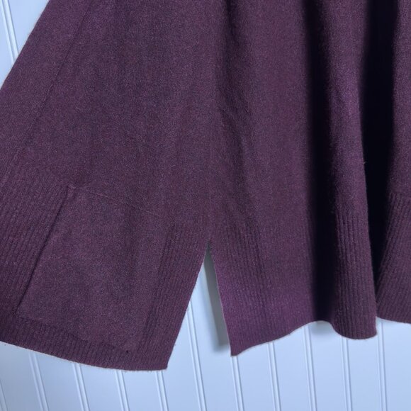 L.L.Bean Women's Blue 100% Cashmere Open Cardigan Sweater Size Large - Picture 5 of 11